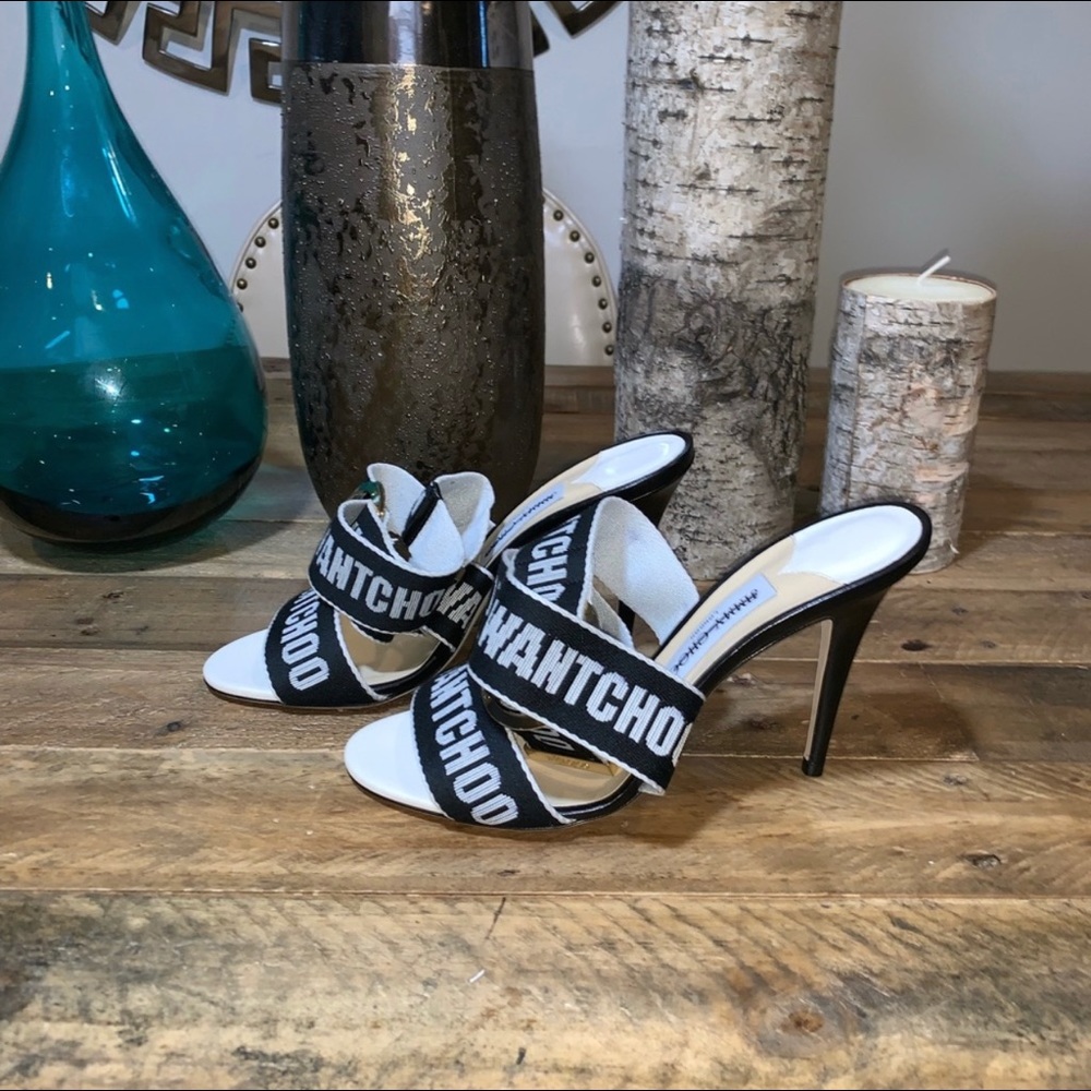 Jimmy Choo Bailey Logo Leather & Canvas Sandals - Picture 5 of 8